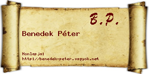 Benedek Péter névjegykártya