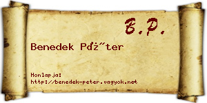 Benedek Péter névjegykártya